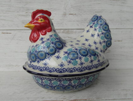 D43 Bunzlau Dekschaal (kip) 2 delig 3359X   24/20cm